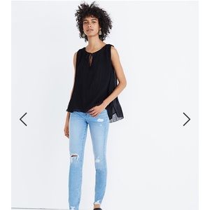 Madewell Pleated Chiffon Tank Top